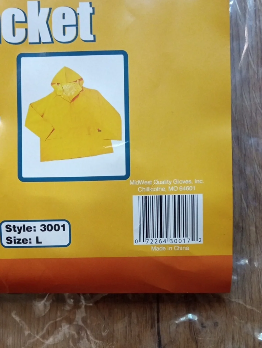MidWest Contractor Weight Industrial Rain Suit Jacket With Hood Large